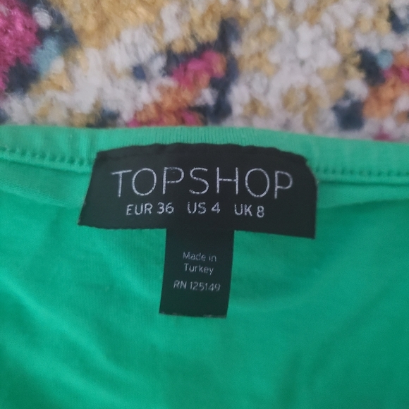 Topshop green crop tank - Picture 4 of 5